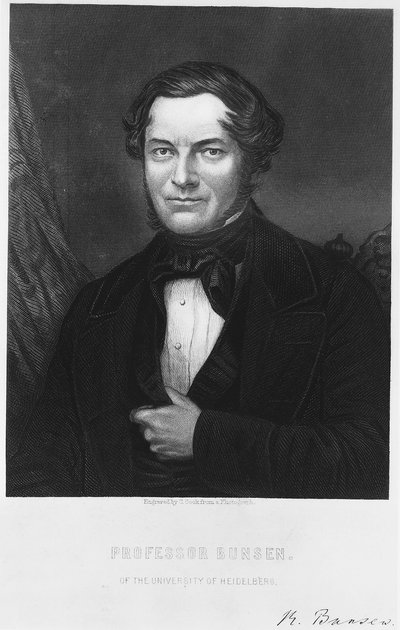 Robert Bunsen, tysk kemist, 1850-talet av C. Cook