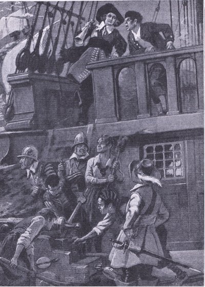 Hur general Blake utkämpade sjöstrider, illustration från 