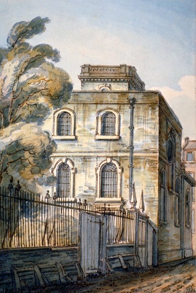 Church of All Hallows the Great, Upper Thames Street, London, 1813 av C John M Whichelo