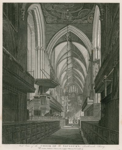 Väster utsikt över Choir of St Saviour