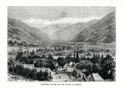 Cier och dalen Bagneres-de-Luchon, Frankrike, c1879. av C. Laplante