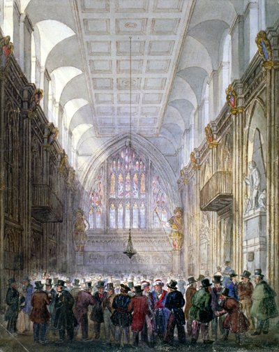 Interiör av Guildhall, City of London, 1838. av C Matthews