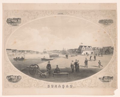 Utsikt över en hamn på Curaçao Curacao (titel på objekt) av C. Parsons