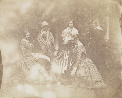 34. Konstnärliga grupper i olika poser, ca. 1845. av Calvert Jones