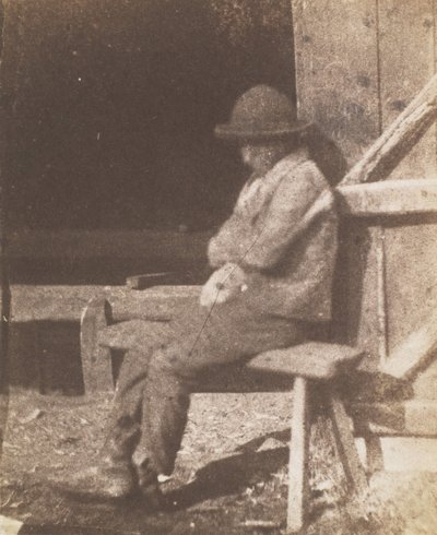 Sittande pojke, 1845-50. av Calvert Jones