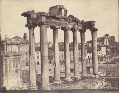 Temple of Concord, Rom, 1850-talet. av Calvert Jones