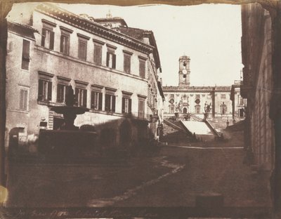 Utsikt över Capitol-trappan, Rom, 1846. av Calvert Richard Jones
