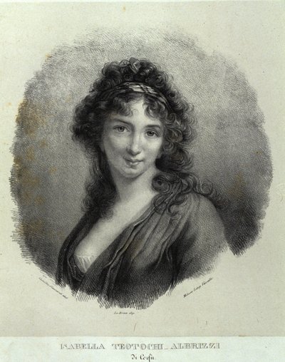 Porträtt av Isabella Teotochi Albrizzi (litho) av Camilla Guiscardi