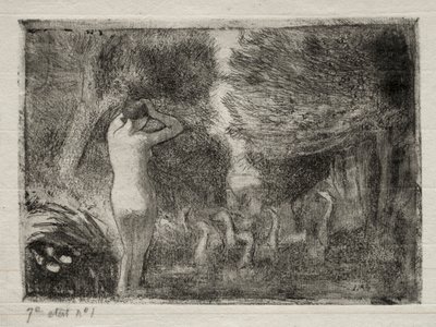 Badare och gäss, 1895. av Camille Jacob Pissarro