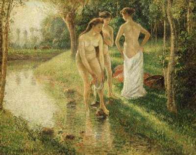 Badgäster, 1896 av Camille Jacob Pissarro