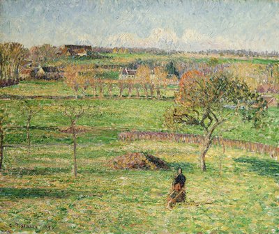 Bazincourt Prairie, höst; Bazincourt Meadows, höst, 1894 av Camille Jacob Pissarro