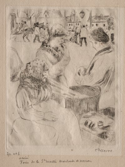 Kastanjeförsäljare, 1878. av Camille Jacob Pissarro