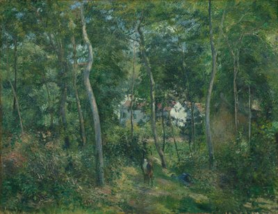 Edge of the Woods nära LHermitage, Pontoise, 1879. av Camille Jacob Pissarro
