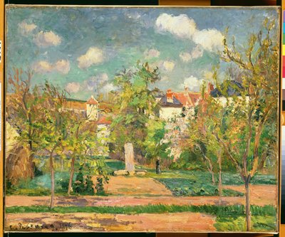Trädgård, c.1876 av Camille Jacob Pissarro