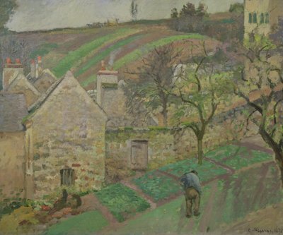 Hillside of the Hermitage, Pontoise, 1873 av Camille Jacob Pissarro
