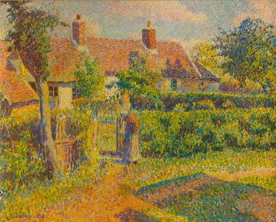 Stugan, 1887, 1935. av Camille Jacob Pissarro