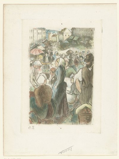 Marknad i Gisors Gisors marknad av Camille Jacob Pissarro