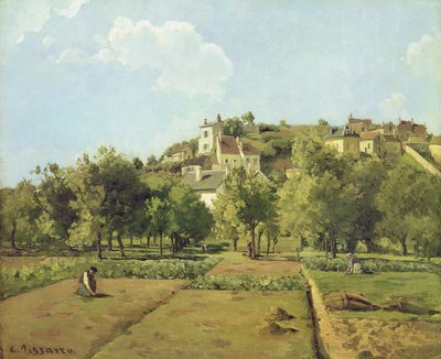 Pontoise, eller Eremitagets trädgårdar, Pontoise, 1867 av Camille Jacob Pissarro