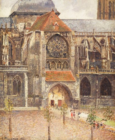 Portal till Saint-Jacques-kyrkan i Dieppe; Portalen till kyrkan Saint-Jaques i Dieppe, 1901 av Camille Jacob Pissarro