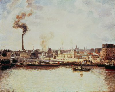 Saint-Sever kaj i Rouen, 1896 av Camille Jacob Pissarro