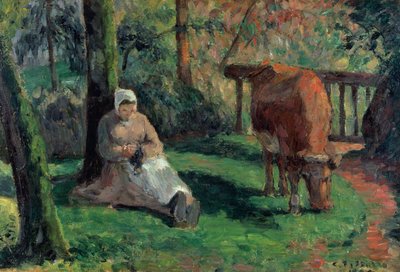 Herdinna, Montfoucault, 1875 av Camille Jacob Pissarro