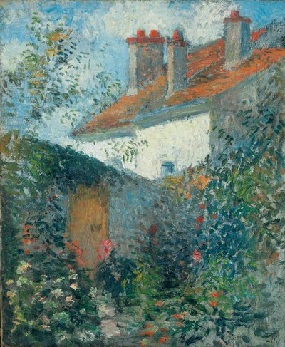 Studera vid Pontoise, ca 1878 av Camille Jacob Pissarro