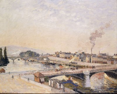 Soluppgång över Rouen; Lever du Soleil a Rouen, 1898 av Camille Jacob Pissarro