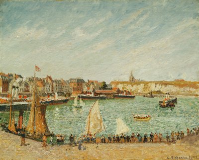 Eftermiddagssolen, Dieppes yttre hamn; The Afternoon, Sun, Outer Port of Dieppe, 1902 av Camille Jacob Pissarro