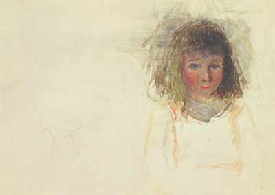 The Artists Son Georges, ca 1880 (wc & grafit på kraftigt vävt papper) av Camille Jacob Pissarro