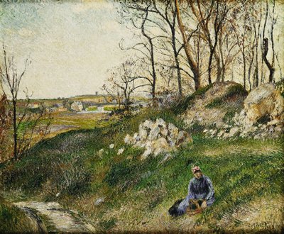 Kålplockarna, Pontoise; Kålbrotten, Pontoise, 1882 av Camille Jacob Pissarro