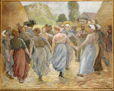 Cirkeln, ca 1884 av Camille Jacob Pissarro