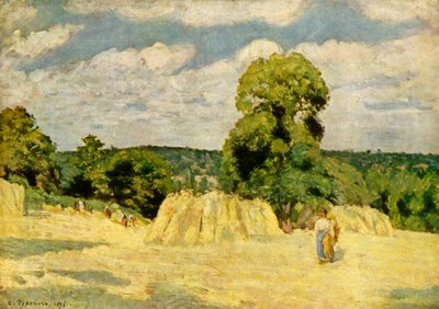 Skörden, 1876, 1939. av Camille Jacob Pissarro