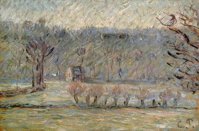 The Hill at Vaches, Bazincourt, c.1890 av Camille Jacob Pissarro