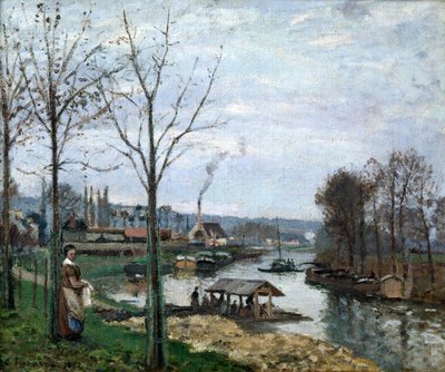 Laundrette, Port Marly, 1872. av Camille Jacob Pissarro