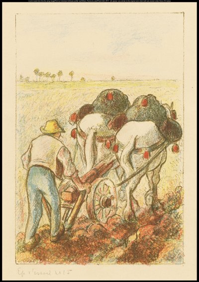 Plogen, frontispice för "Les Temps Nouveaux", 1901 av Camille Jacob Pissarro