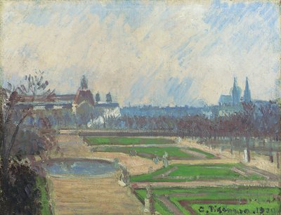 Tuilerierna och Louvren, 1900 av Camille Jacob Pissarro