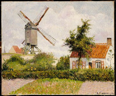Väderkvarn i Knokke, Belgien, 1894 av Camille Jacob Pissarro