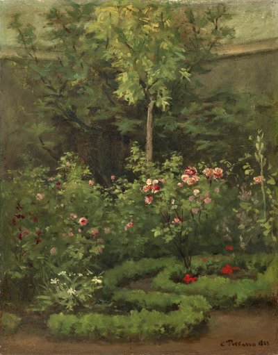 En rosenträdgård av Camille Jacob Pissarro
