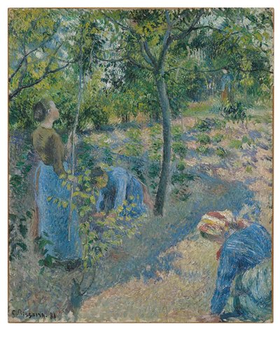 Äppelplockning av Camille Jacob Pissarro