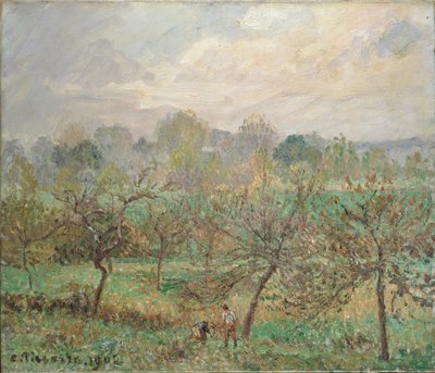 Höst, Morgondimma, Éragny-sur-Epte, 1902 av Camille Pissarro