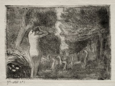 Badare och gäss av Camille Pissarro
