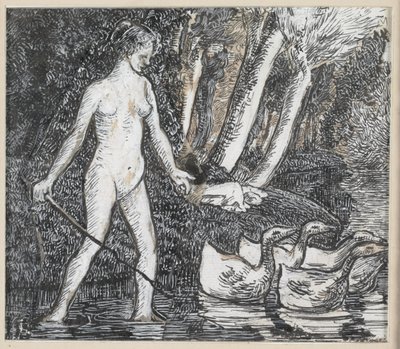 Badare med gäss, 1895 av Camille Jacob Pissarro