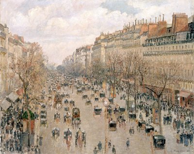 Boulevard Montmartre, eftermiddagssön av Camille Jacob Pissarro