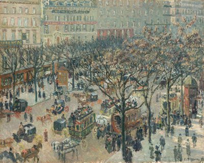 Boulevard des Italiens, Morgon, Solljus, 1897. av Camille Pissarro