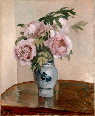 Bukett rosa pioner, 1873 av Camille Pissarro