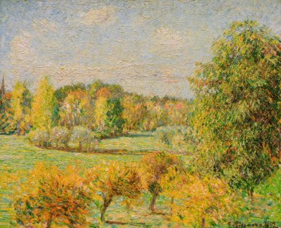 Hösteffekt, valnöt, Eragny av Camille Pissarro