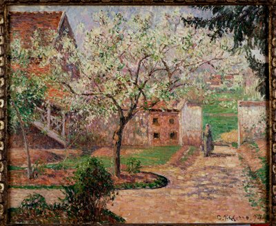 Trädgård i Eragny Målning av Camille Pissarro (1830-1903) Privat samling från 1800-talet av Camille Jacob Pissarro