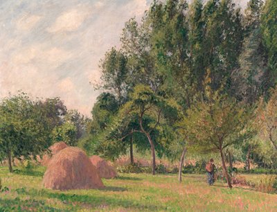 Höstackar, Morgon, Éragny, 1899. av Camille Jacob Pissarro