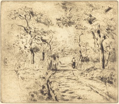 In the Fields at Ennery Dans les champs, a Ennery, 1875. av Camille Pissarro