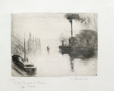 Lacroix Island, Rouen, 1883 av Camille Pissarro